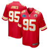 Men's Kansas City Chiefs Chris Jones #95 Red Super Bowl LVII Patch Jersey