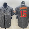 Men's Kansas City Chiefs Patrick Mahomes #15 Grey Jersey Joint Edition