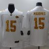 Men's Kansas City Chiefs Patrick Mahomes #15 White Jersey