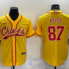 Men's Kansas City Chiefs Travis Kelce #87 Gold Jersey Joint Edition