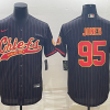Men's Kansas City Chiefs Chris Jones #95 Black Jersey Joint Edition