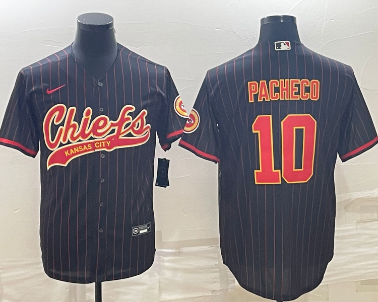 Men's Kansas City Chiefs Isiah Pacheco #10 Black Jersey Joint Edition