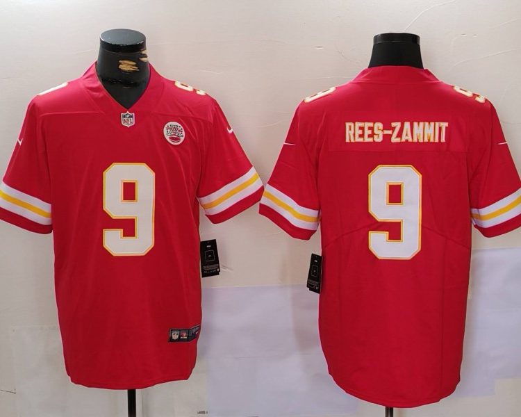 Men's Kansas City Chiefs Louis Rees-zammit #9 Red Jersey