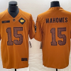 Men's Kansas City Chiefs Patrick Mahomes #15 Brown 2023 Salute To Service Retired Limited Jersey