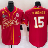 Men's Kansas City Chiefs Patrick Mahomes #15 Red Jersey Joint Edition