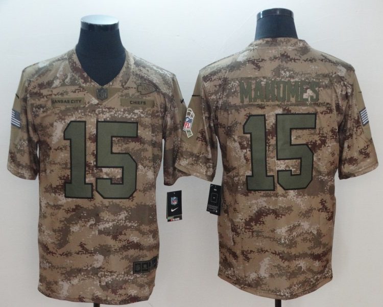 Men's Kansas City Chiefs Patrick Mahomes Camouflage Jersey