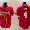 Men's Kansas City Chiefs Rashee Rice #4 Red Jersey Joint Edition