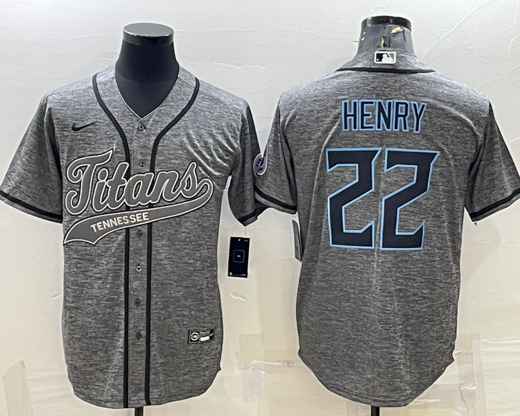 Men's Tennessee Titans Derrick Henry #22 Gray Jersey