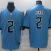 Men's Tennessee Titans Julio Jones #2 Light Blue Jersey