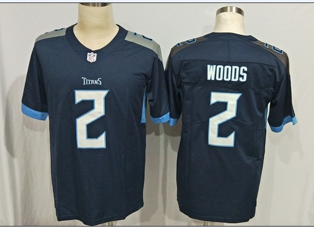 Men's Tennessee Titans Robert Woods #2 Navy Jersey