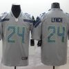 Men's Seattle Seahawks #24 Marshawn Lynch Jersey Grey
