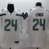 Men's Seattle Seahawks #24 Marshawn Lynch White Jersey