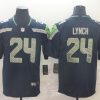 Men's Seattle Seahawks Marshawn Lynch #24 Navy Jersey