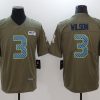 Men's Seattle Seahawks Russell Wilson #3 Brown Alternate Jersey