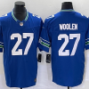Men's Seattle Seahawks Tariq Woolen #27 Royal Throwback Legend Jersey