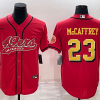 Men's San Francisco 49ers Christian McCaffrey #23 Red Jersey Joint Edition