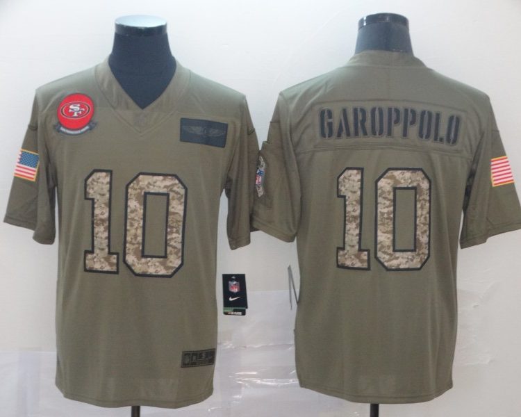 Men's San Francisco 49ers Jimmy Garoppolo #10 Brown Jersey