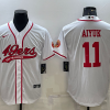 Men's San Francisco 49ers Brandon Aiyuk #11 White Jersey Joint Edition