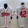 Men's San Francisco 49ers Ronnie Lott #42 White Jersey Joint Edition