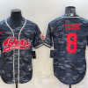 Men's San Francisco 49ers Steve Young #8 Grey Camouflage Jersey Joint Edition