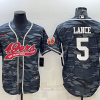 Men's San Francisco 49ers Trey Lance #5 Grey Camouflage Jersey Joint Edition