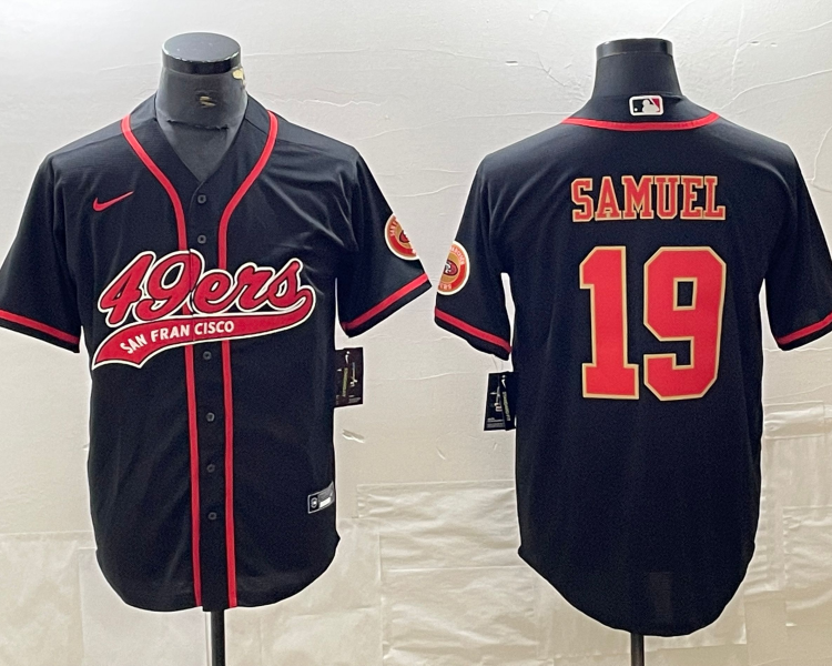 Men's San Francisco 49ers Deebo Samuel #19 Black Jersey Joint Edition