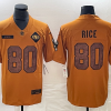 Men's San Francisco 49ers Jerry Rice #80 Brown 2023 Salute To Service Retired Limited Jersey