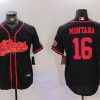 Men's San Francisco 49ers Joe Montana #16 Black Jersey