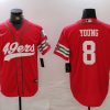 Men's San Francisco 49ers Steve Young #8 Scarlet Jersey
