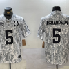 Men's Indianapolis Colts Anthony Richardson #5 Arctic Camo 2024 Salute to Service Limited Jersey