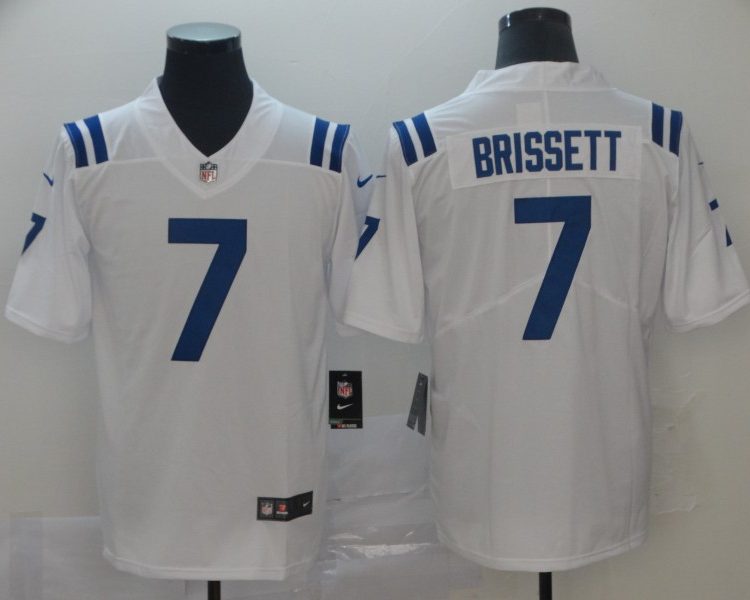 Men's Indianapolis Colts Jacoby Brissett White Jersey