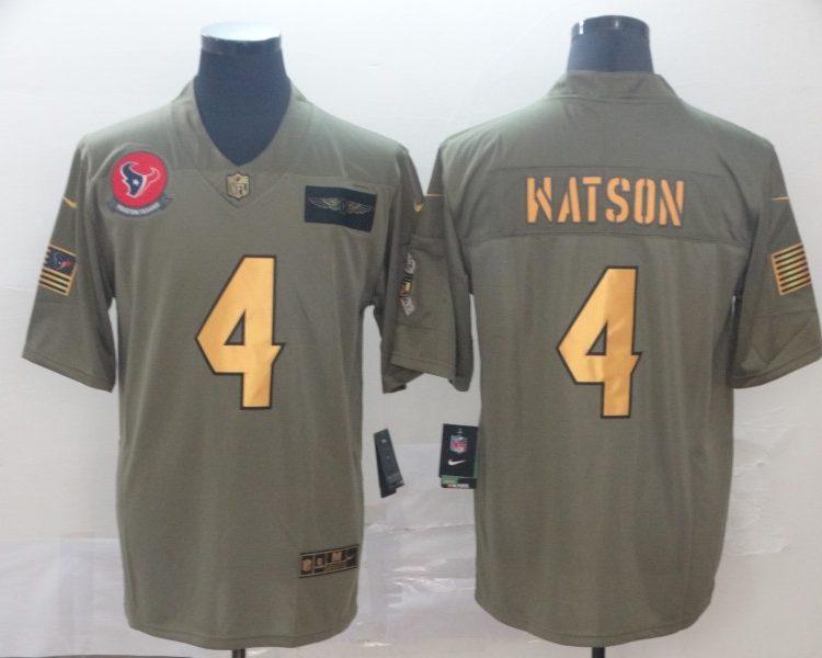 Men's Houston Texans Deshaun Watson #4 Brown Jersey