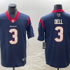 Men's Houston Texans Tank Dell #3 Navy Jersey