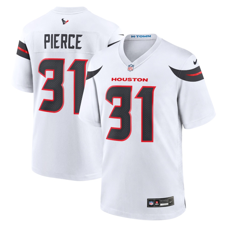 Men's Houston Texans Dameon Pierce #31 White Jersey