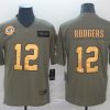 Men's Green Bay Packers Aaron Rodgers #12 Brown Alternate Jersey