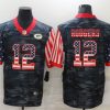 Men's Green Bay Packers Aaron Rodgers #12 Gray Camouflage Jersey