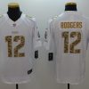 Men's Green Bay Packers Aaron Rodgers #12 White Authentic Jersey