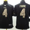 Men's Green Bay Packers Brett Favre #4 Black Jersey