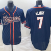 Men's Denver Broncos John Elway #7 Navy Jersey Joint Edition