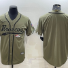 Men's Denver Broncos Olive 2022 Salute To Service Limited Blank Jersey