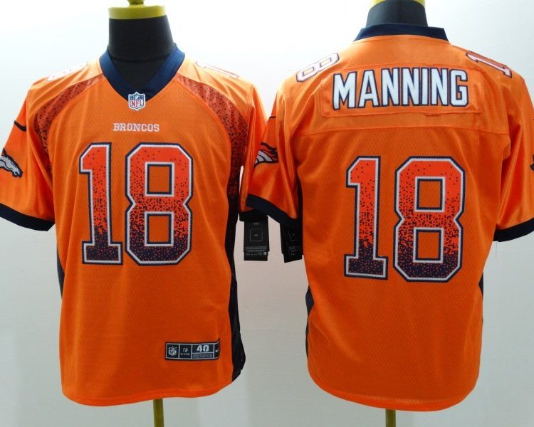 Men's Denver Broncos Peyton Manning #18 Orange Jersey