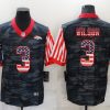 Men's Denver Broncos Russell Wilson #3 Grey Camouflage Jersey