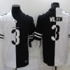 Men's Denver Broncos Russell Wilson #3 White/Black Jersey