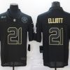 Men's Dallas Cowboys #21 Ezekiel Elliott Black Jersey