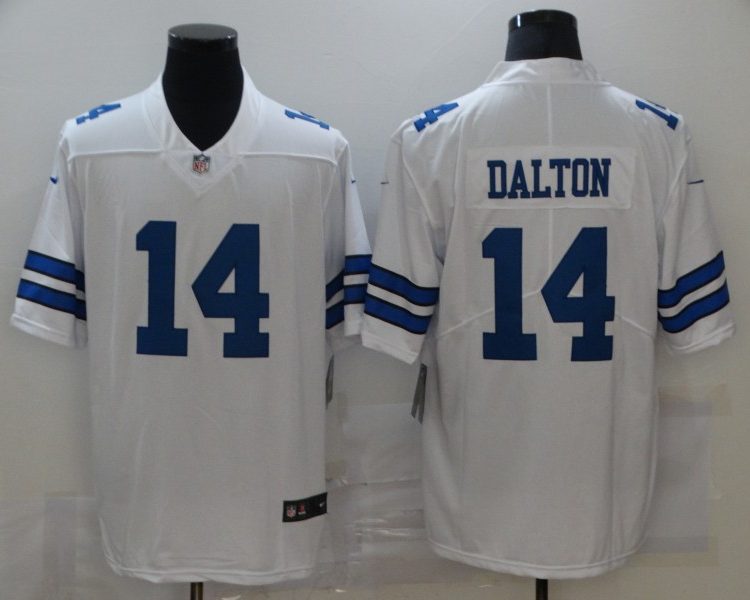 Men's Dallas Cowboys Andy Dalton #14 White Jersey