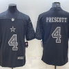 Men's Dallas Cowboys Dak Prescott #4 Black RFLCTV Limited Jersey