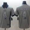 Men's Dallas Cowboys Dak Prescott #4 Gray Authentic Jersey