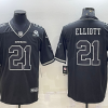Men's Dallas Cowboys Ezekiel Elliott #21 Black Alternate Vapor Limited Jersey