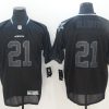 Men's Dallas Cowboys Ezekiel Elliott #21 Black Authentic Jersey