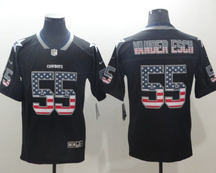 Men's Dallas Cowboys Leighton Vander Esch #55 Black Jersey